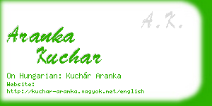aranka kuchar business card